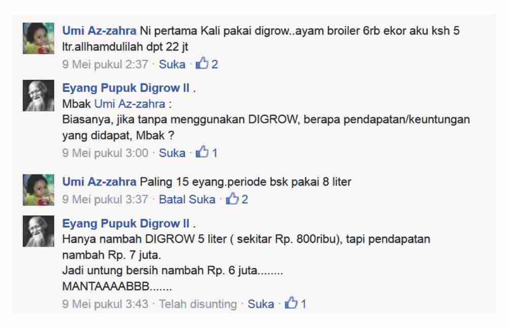 Cara Aplikasi DIGROW Untuk Ayam - Testimoni Peternak Ayam DIGROW (4)